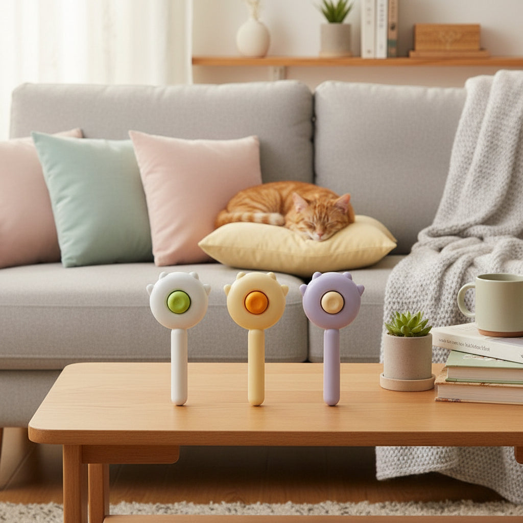 Peigne Magique pour Chat - Démêlant & Anti-Poils | Brosse Massage Félin