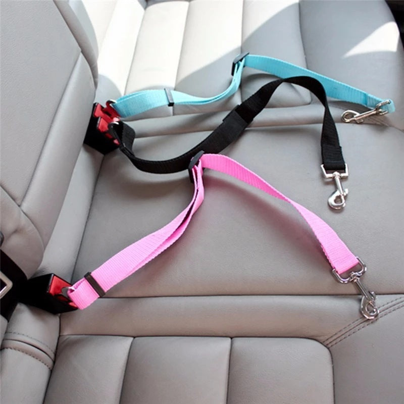 Ceinture de sécurité pour animaux de compagnie ajustable pour voiture - Adjustable pet seat belt for car