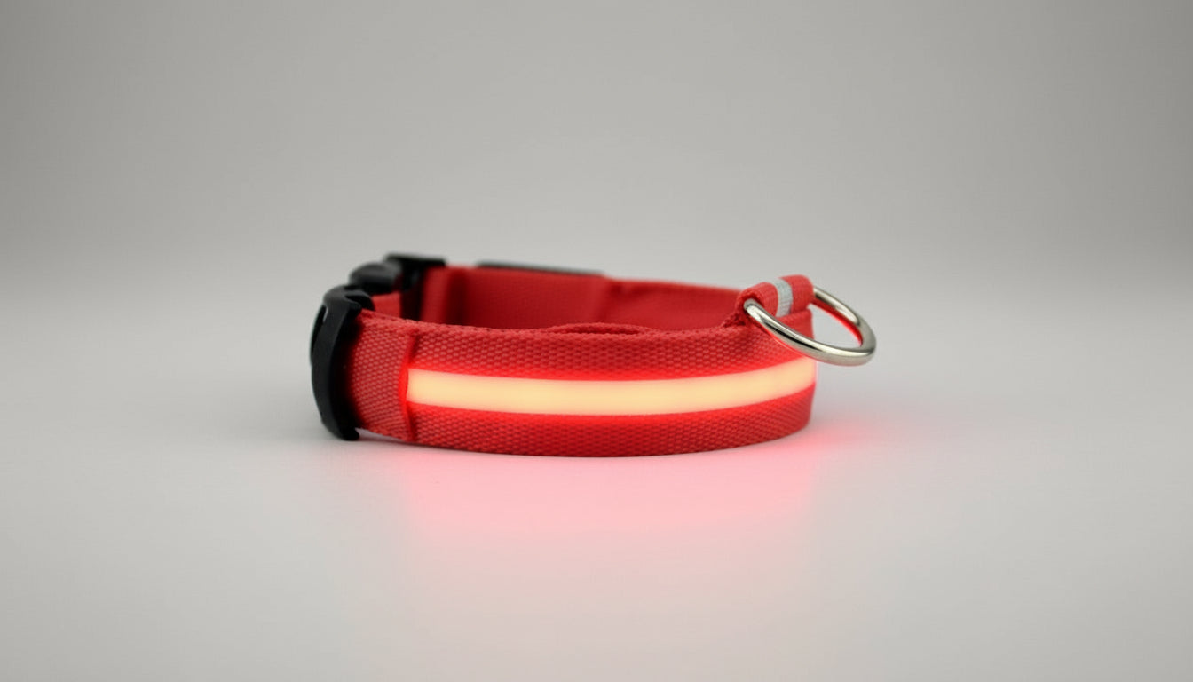 Collier lumineux LED pour chien et chat