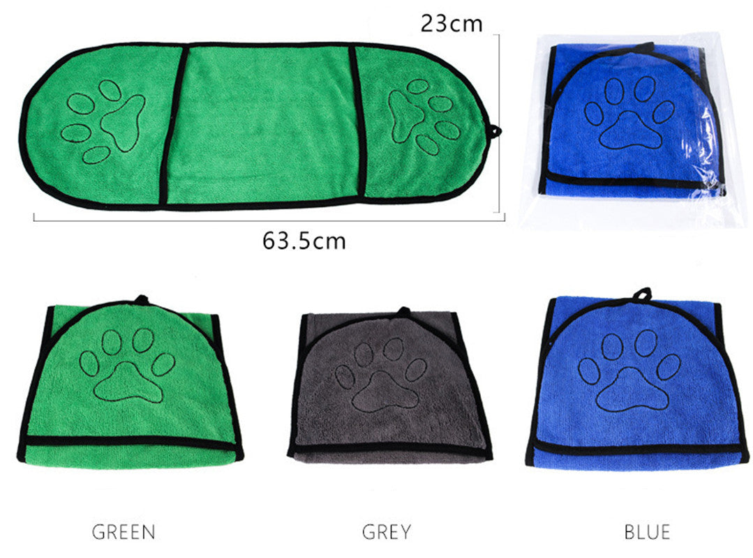 Serviette de bain absorbante pour chien