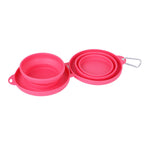 Gamelle double pliable en caoutchouc pour animaux de compagnie Wouf & Miaou